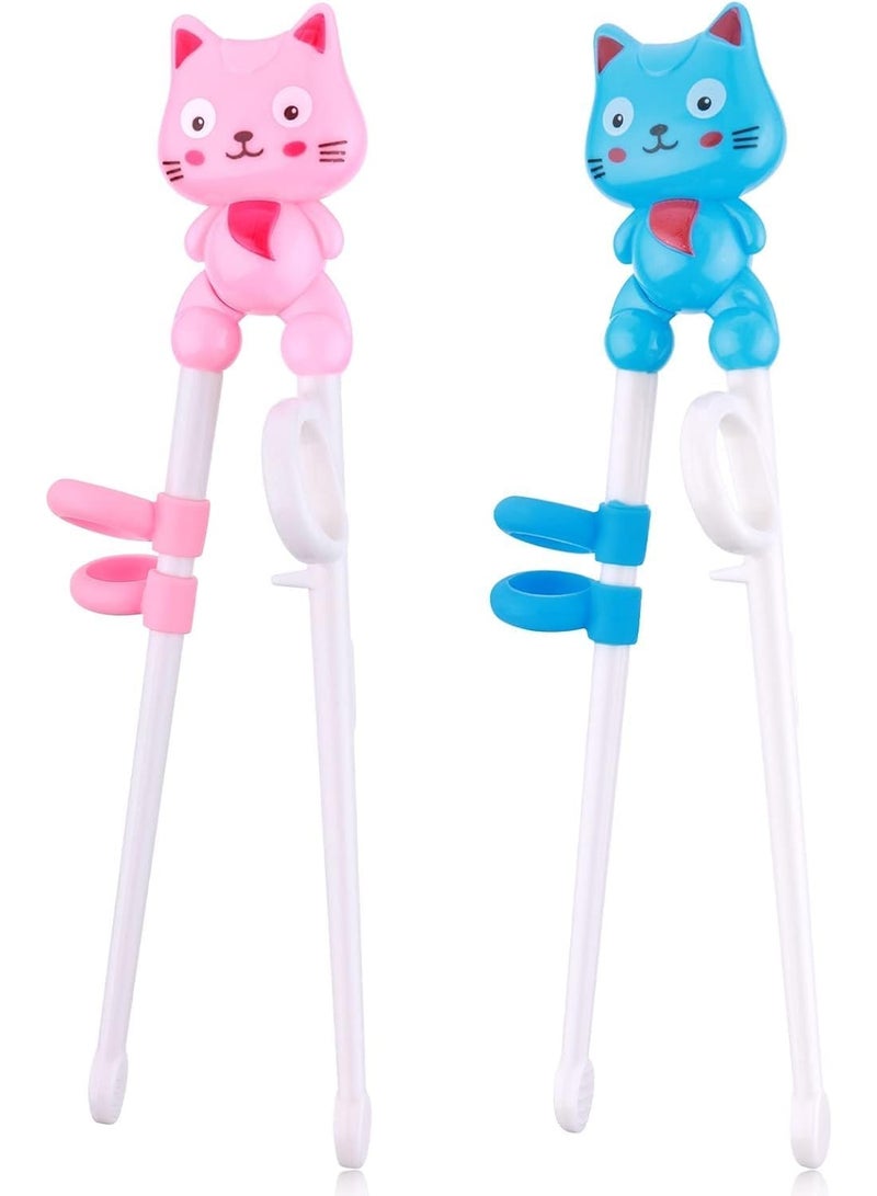 ChicAbode 2 Pairs Animals Training Chopsticks for Beginners Adults, Reusable Training Chopsticks with Chopstick Helper for Kids Learning Chopstick - Image 1